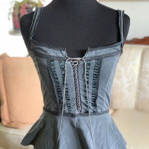 Free People gray corset-style tank